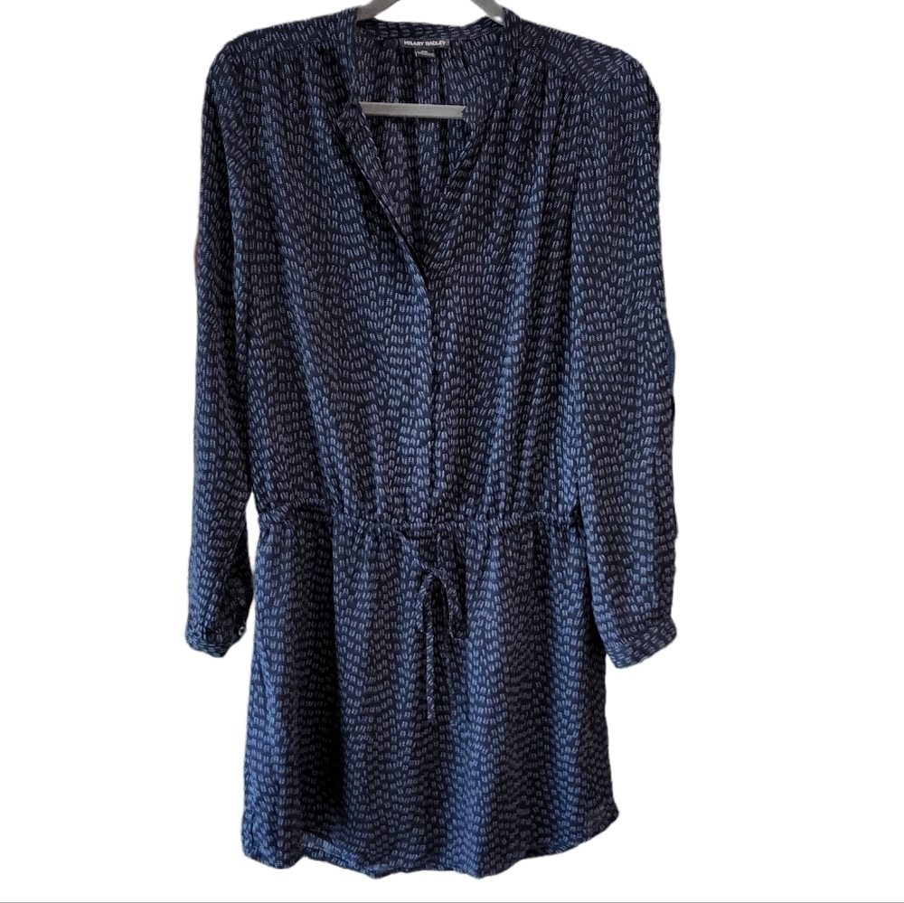 💜 Hillary Radley Cinched Waist Long Sleeve Patterned Dress